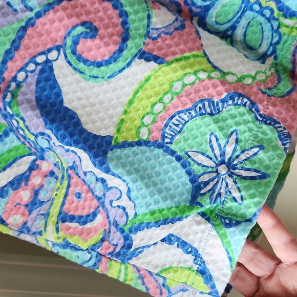 Lilly‎ Pulitzer The Callahan Short sz 16 Pique Texture Ocean - Picture 6 of 16